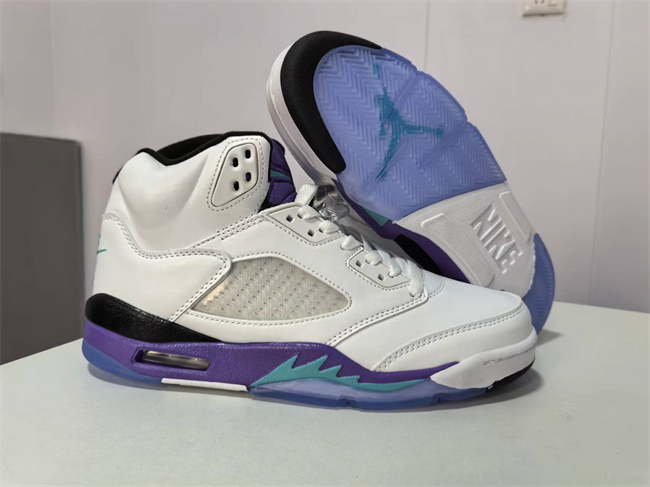 Men's Running Weapon Air Jordan 5 White Shoes 087